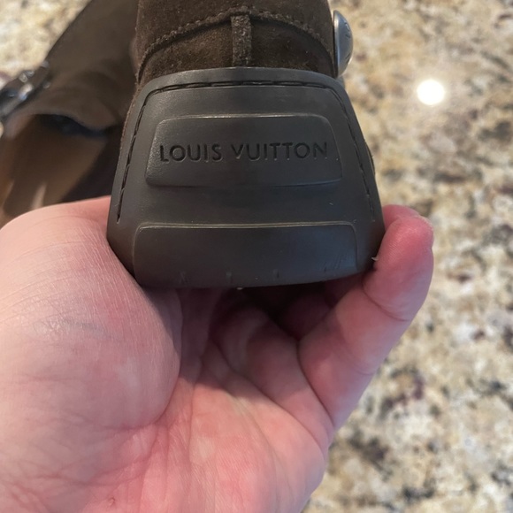 Mens Louis Vuitton Brown Suede Drivers Size 6.5 - Picture 5 of 8